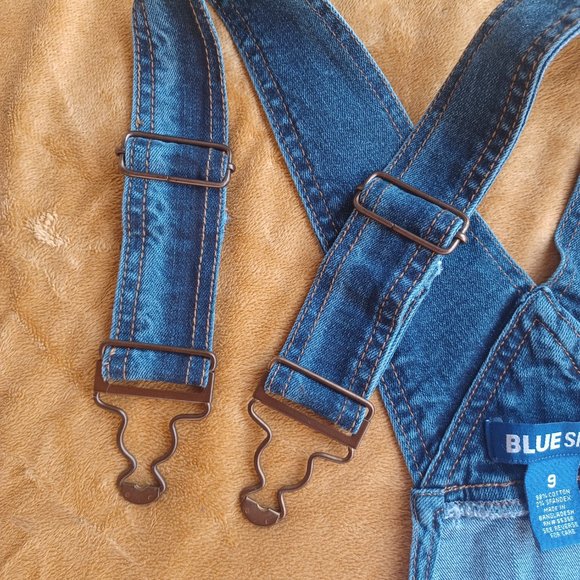 Blue Spice Size 9 Denim Overall Shorts - Picture 11 of 12